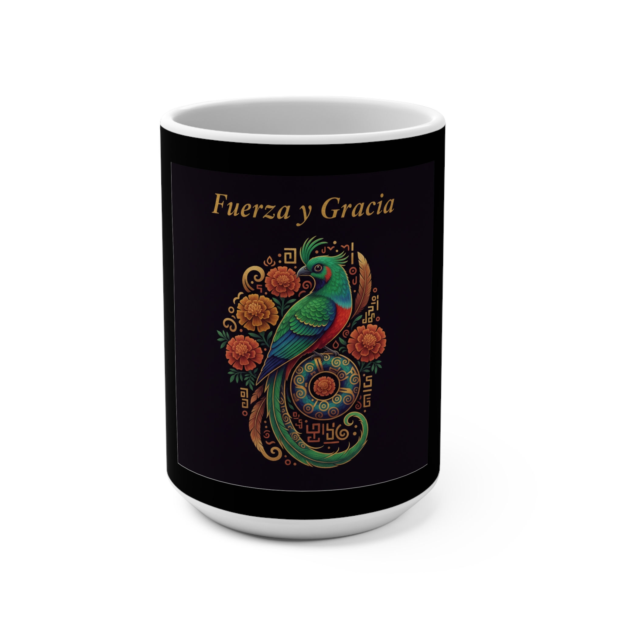 Quetzal Bird Mug 15oz – Fuerza y Gracia