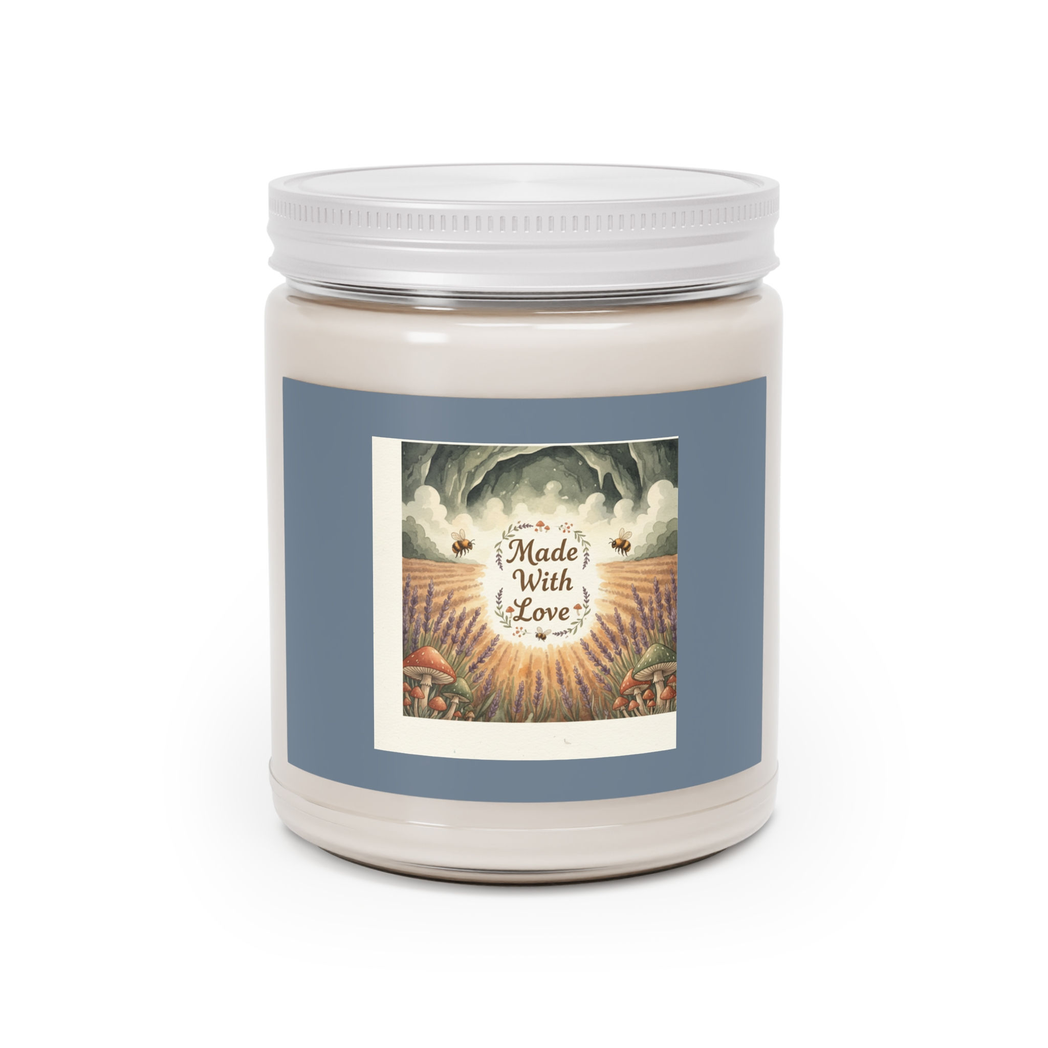 Lavender Mushrooms Bees Scented Candle – Made With Love