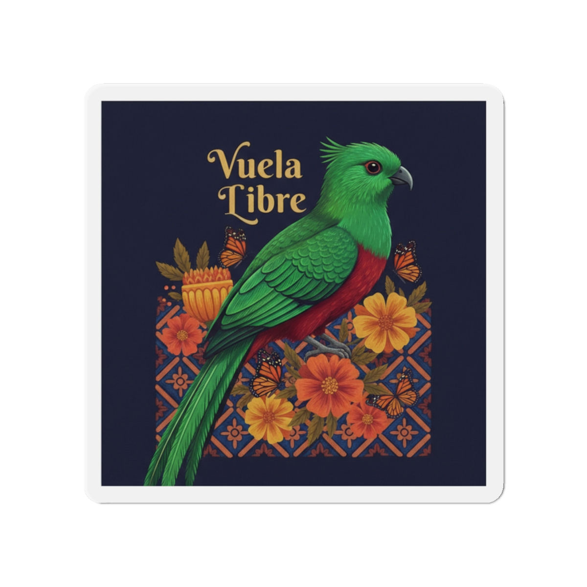 Quetzal Bird Die-Cut Magnet – Vuela Libre