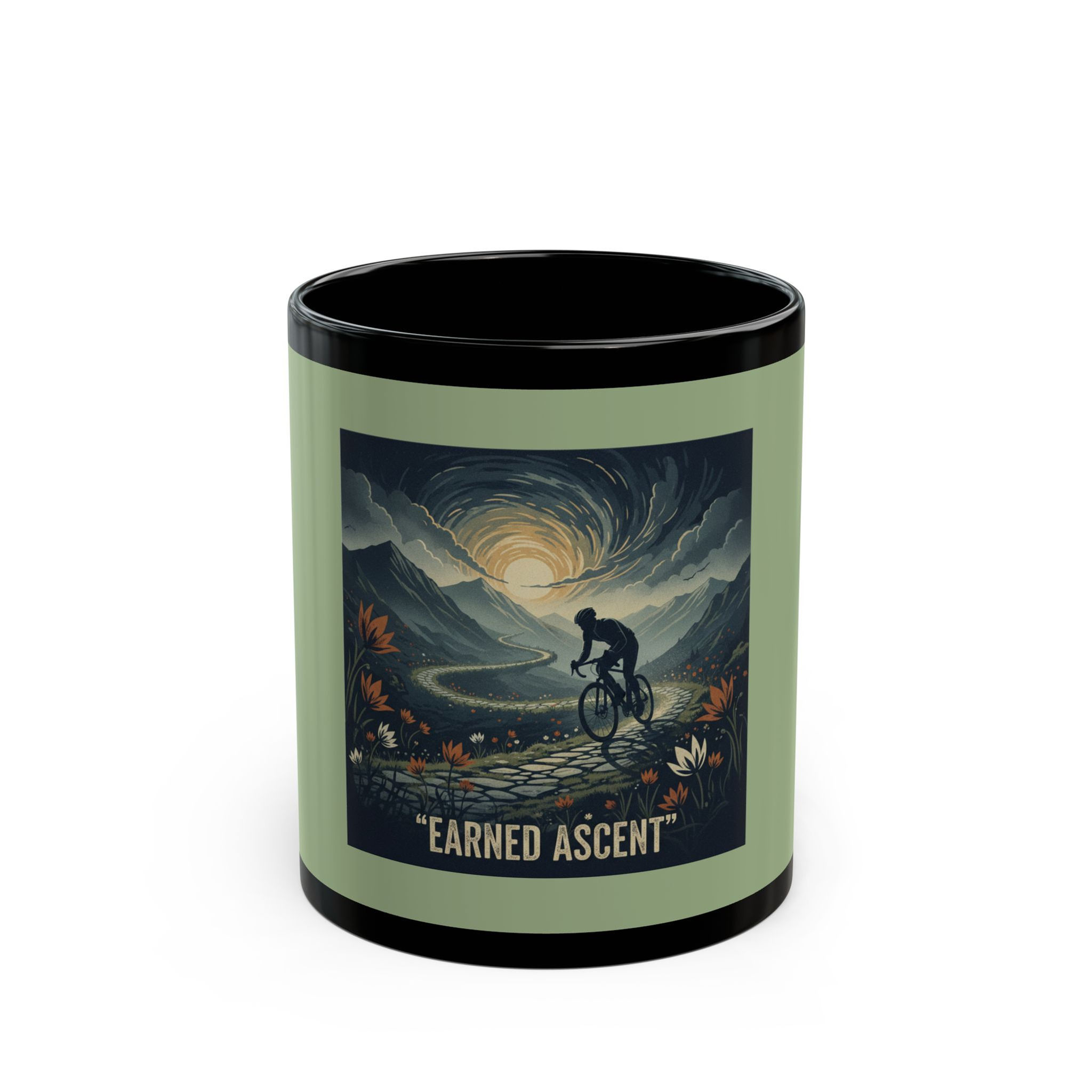 Earned Ascent Black Mug 11oz – Room Decor