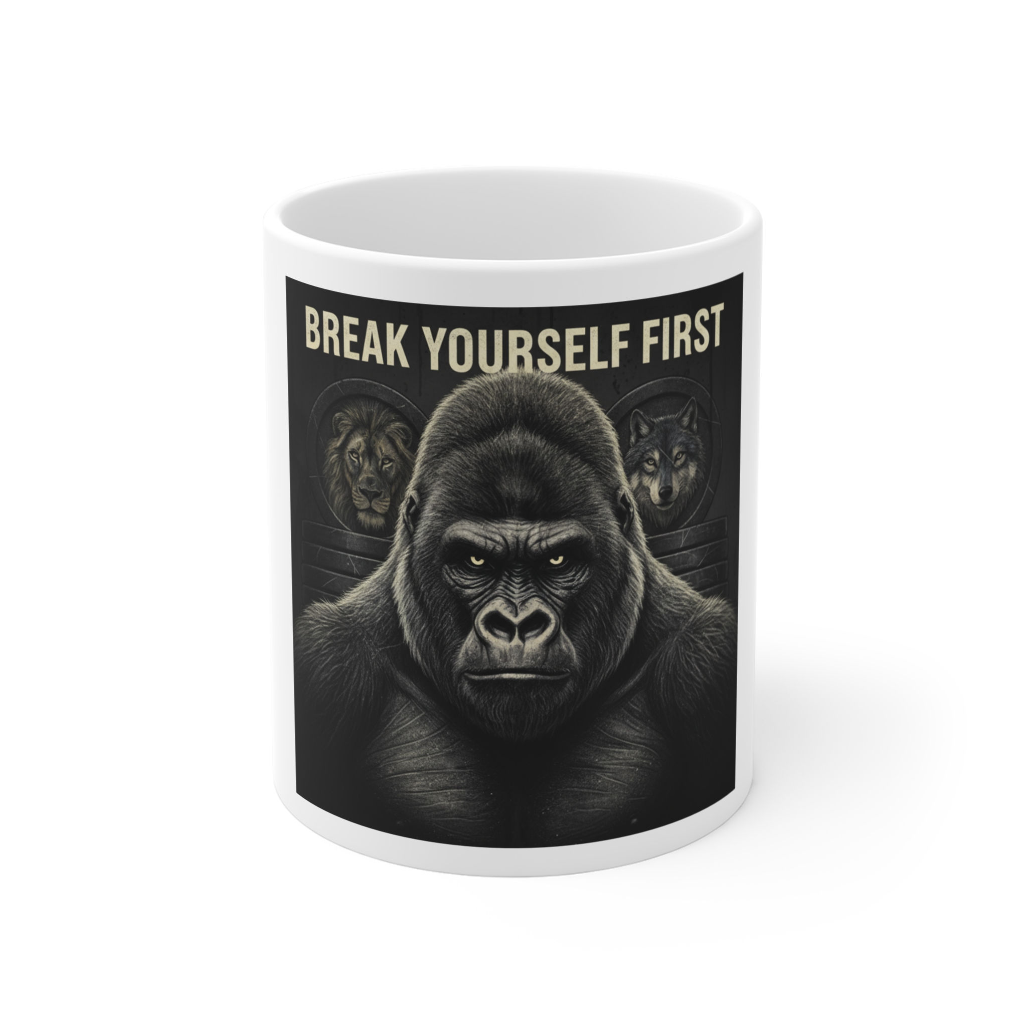 Gorilla Mug 11oz – Break Yourself First