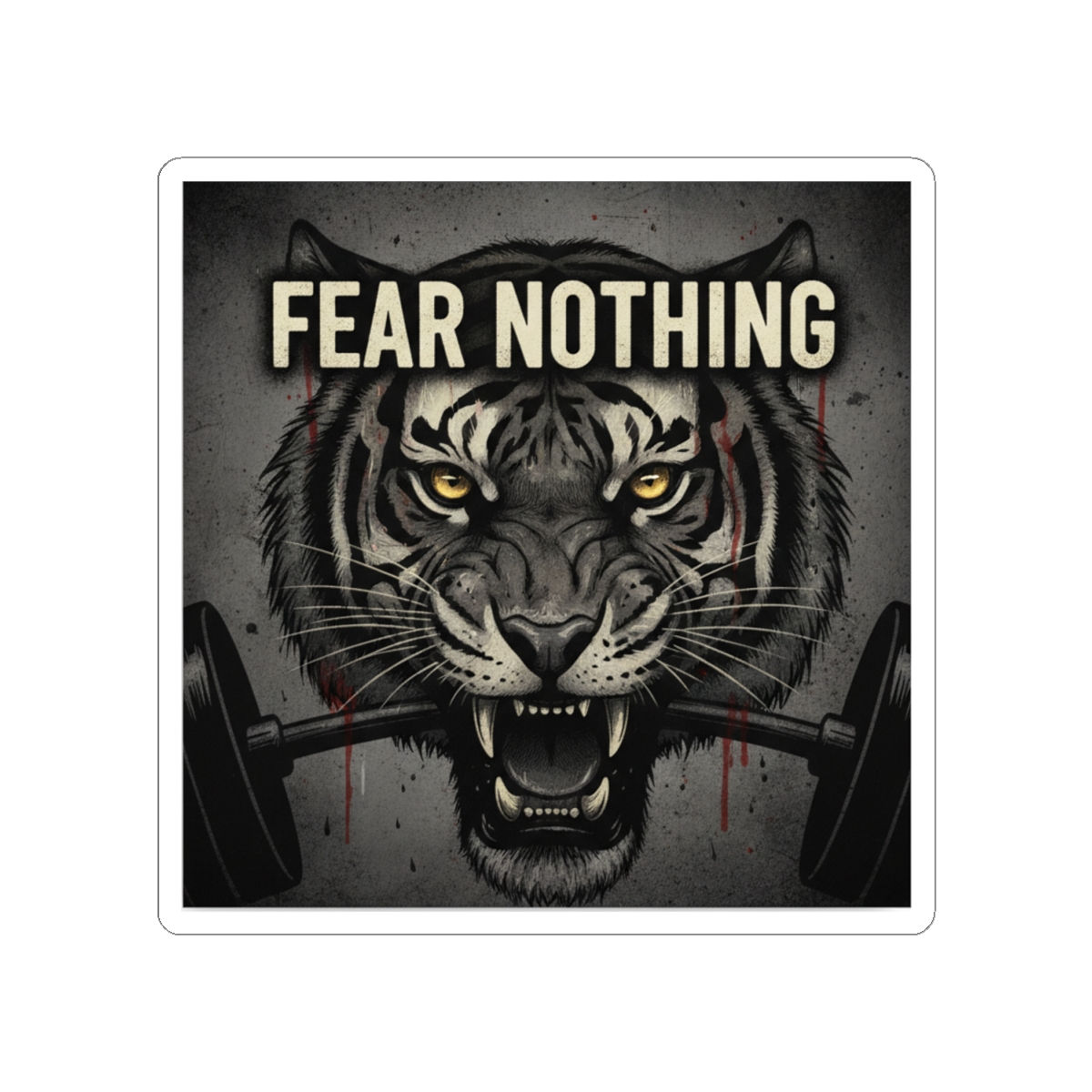 Tiger Kiss-Cut Sticker – Fear Nothing