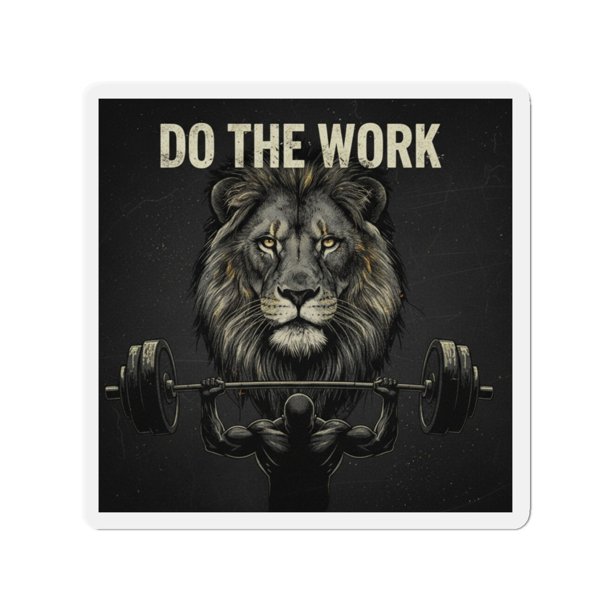 Lion Die-Cut Magnet – Do the Work