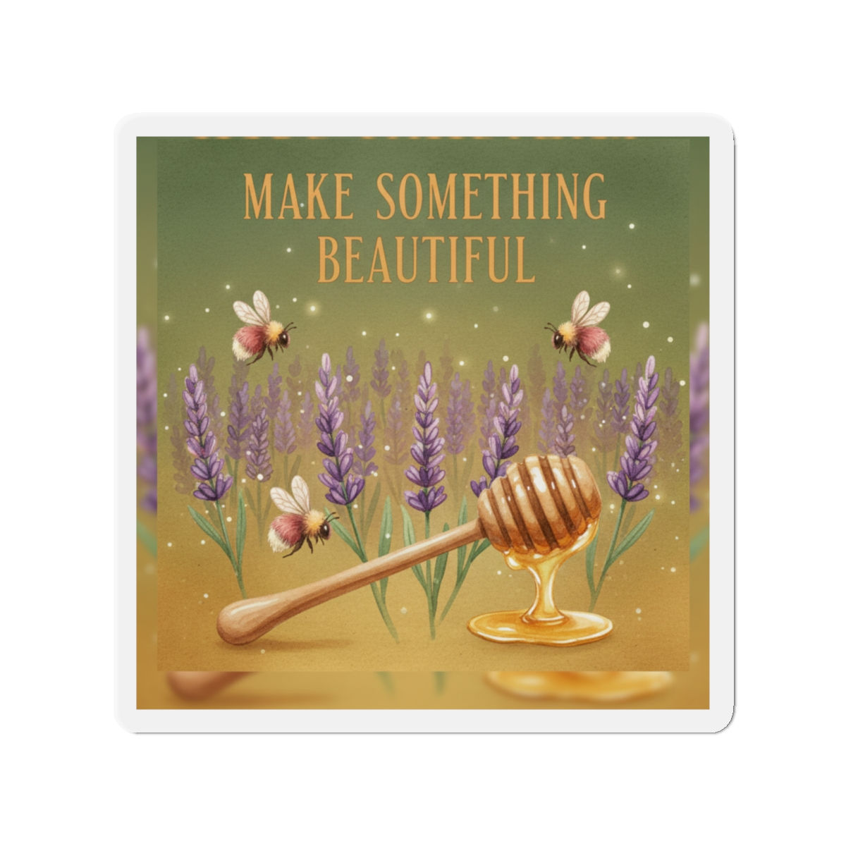 Bees Lavender Honey Dipper Die-Cut Magnet – Make Something Beautiful