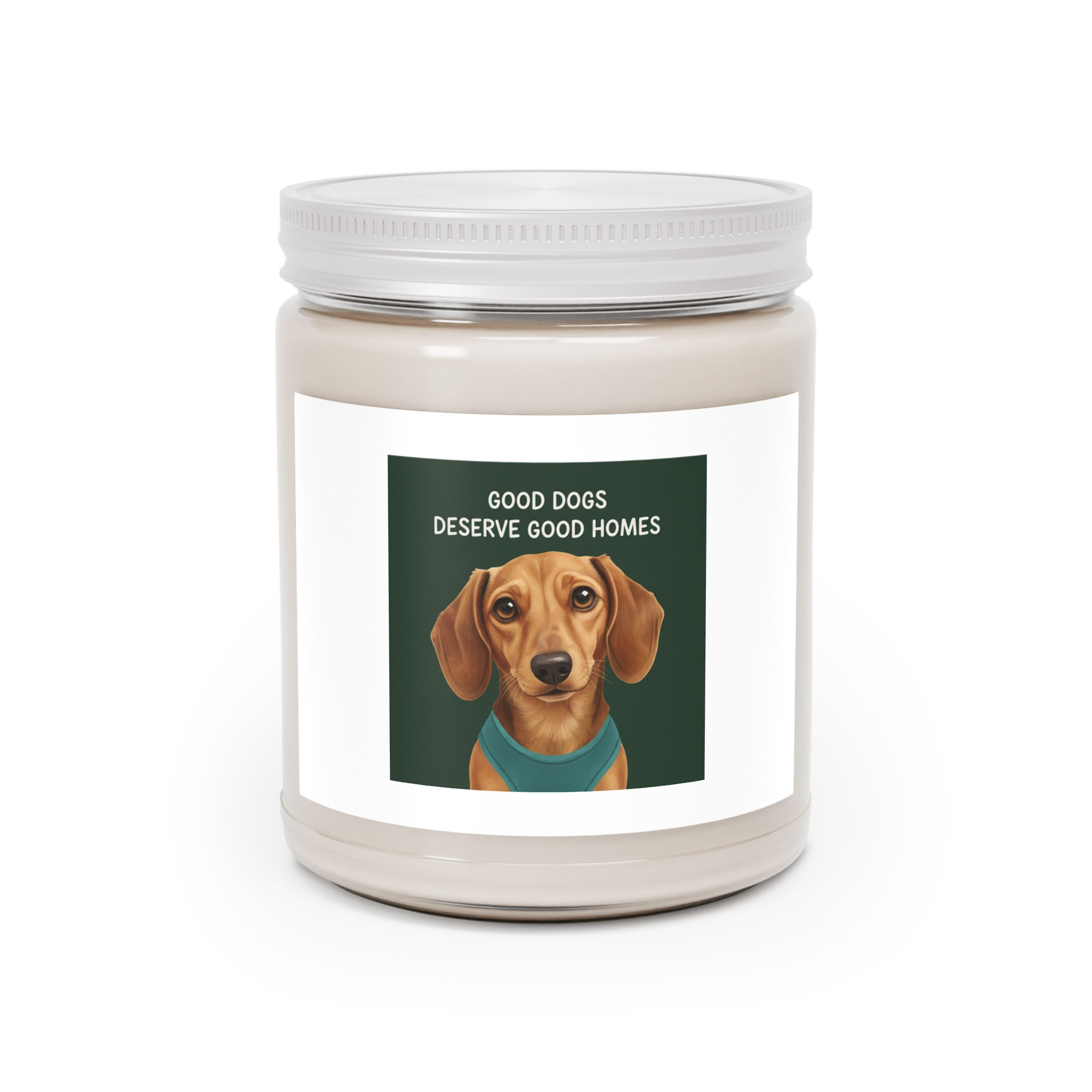 Dachshund Scented Candle – Good Dogs Deserve Good Homes