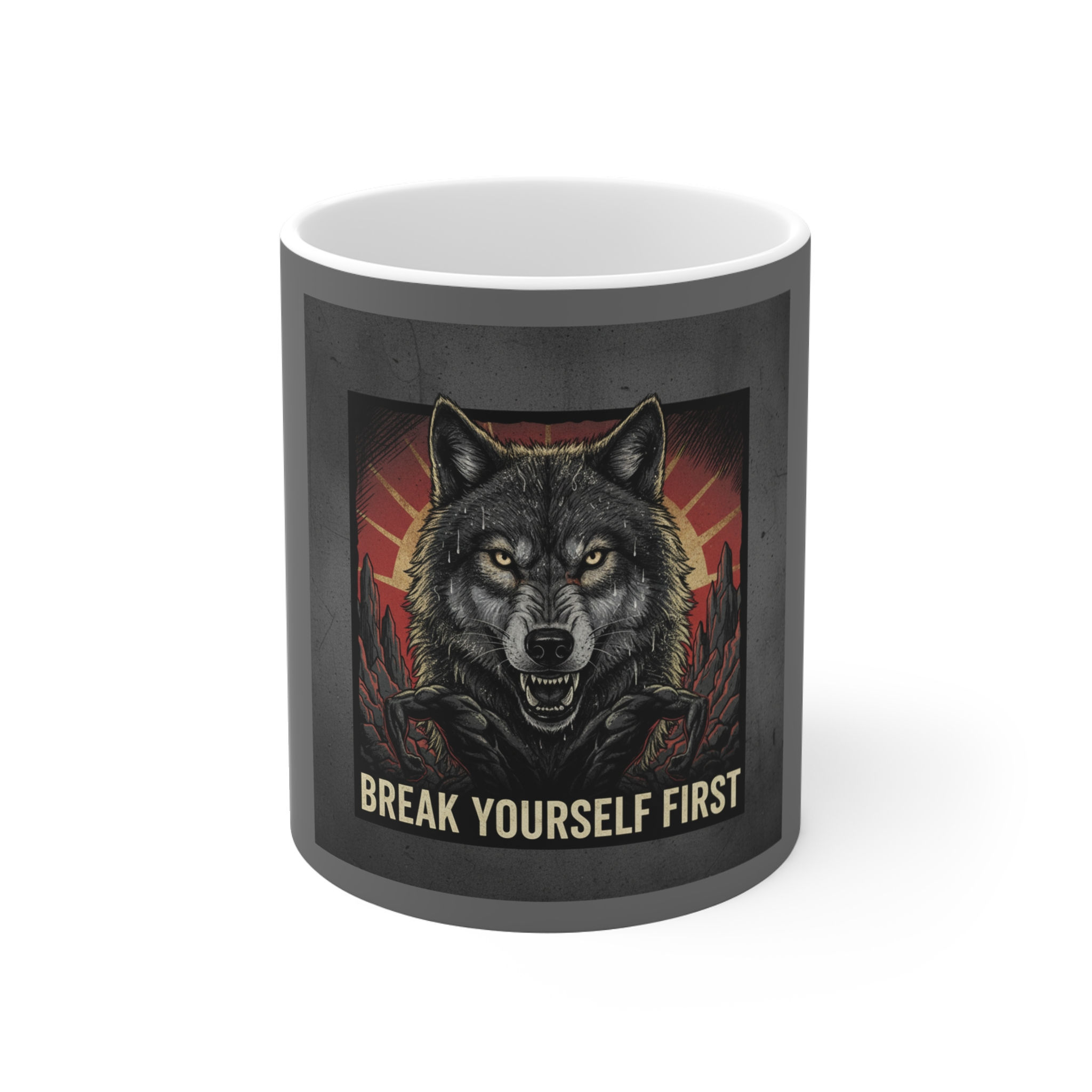 Wolf Mug 11oz – Break Yourself First