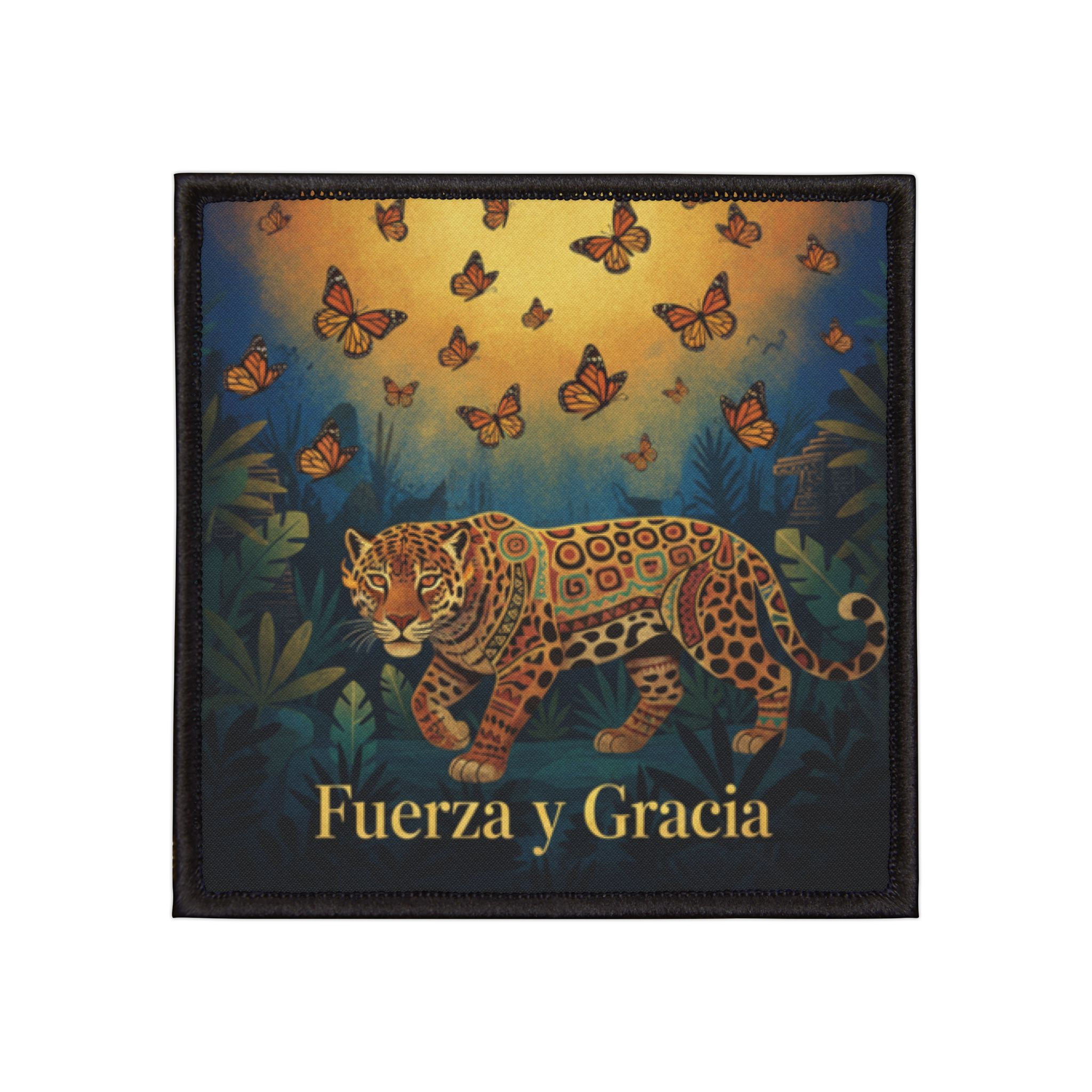 Jaguar And Monarch Butterflies Iron-On Patch – Fuerza y Gracia