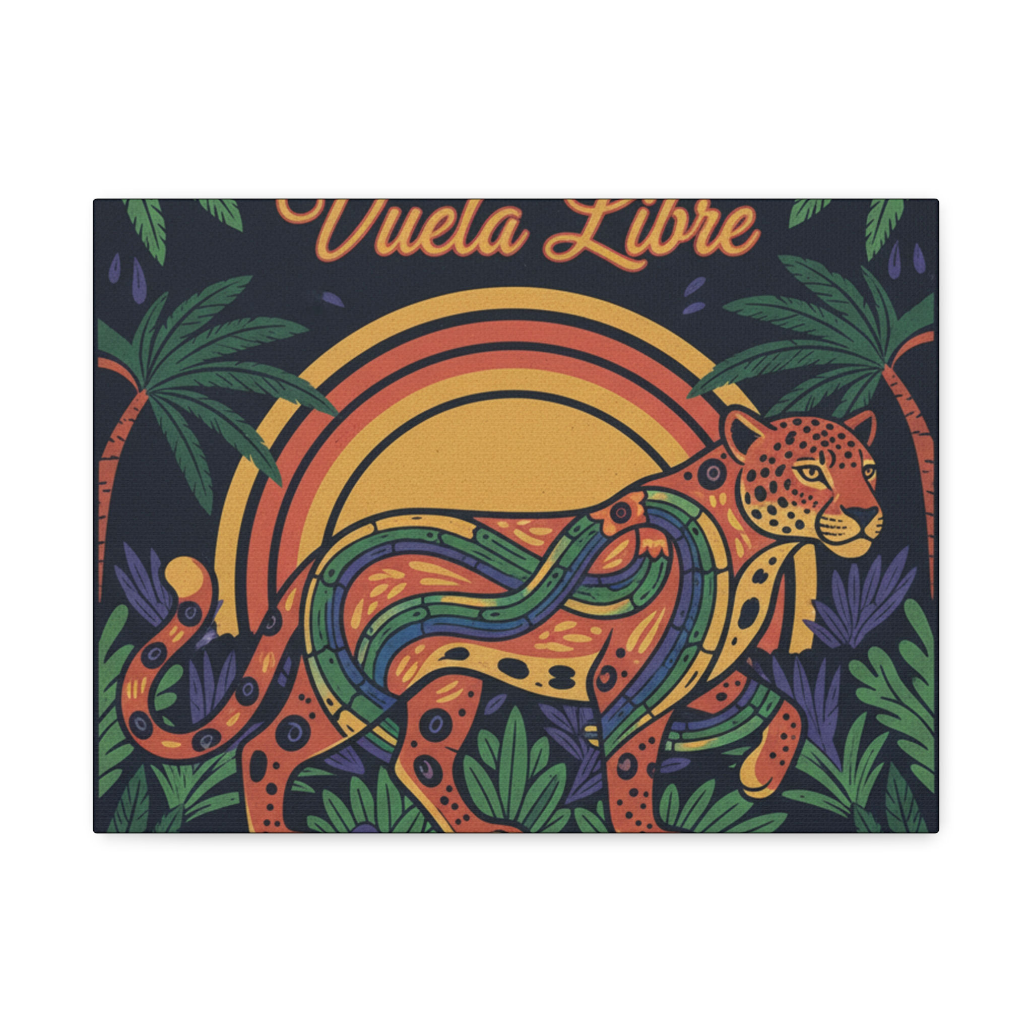Jaguar With Feathered Serpent Canvas Print – Vuela Libre