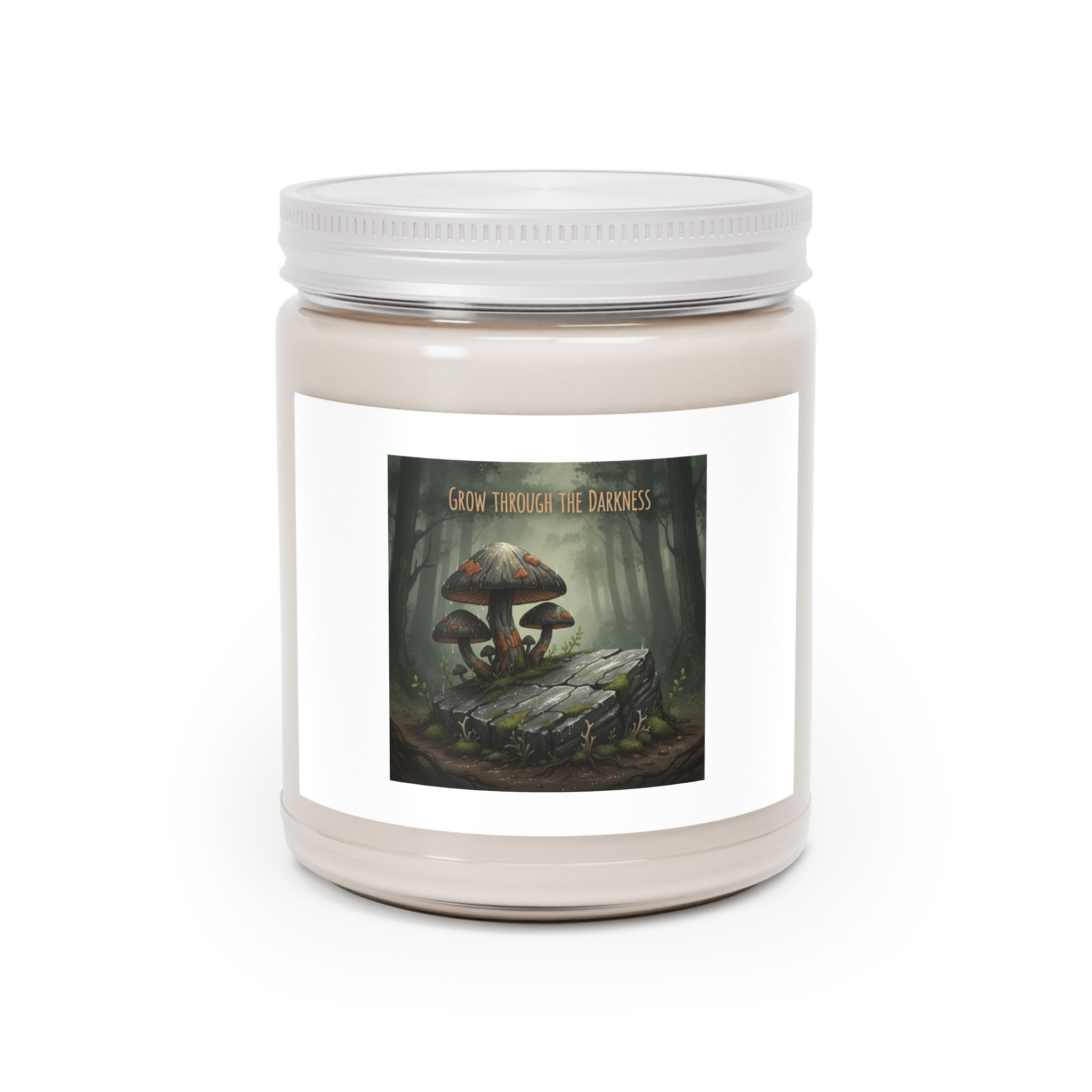 Mushrooms And Rock Scented Candle – Grow Through the Darkness