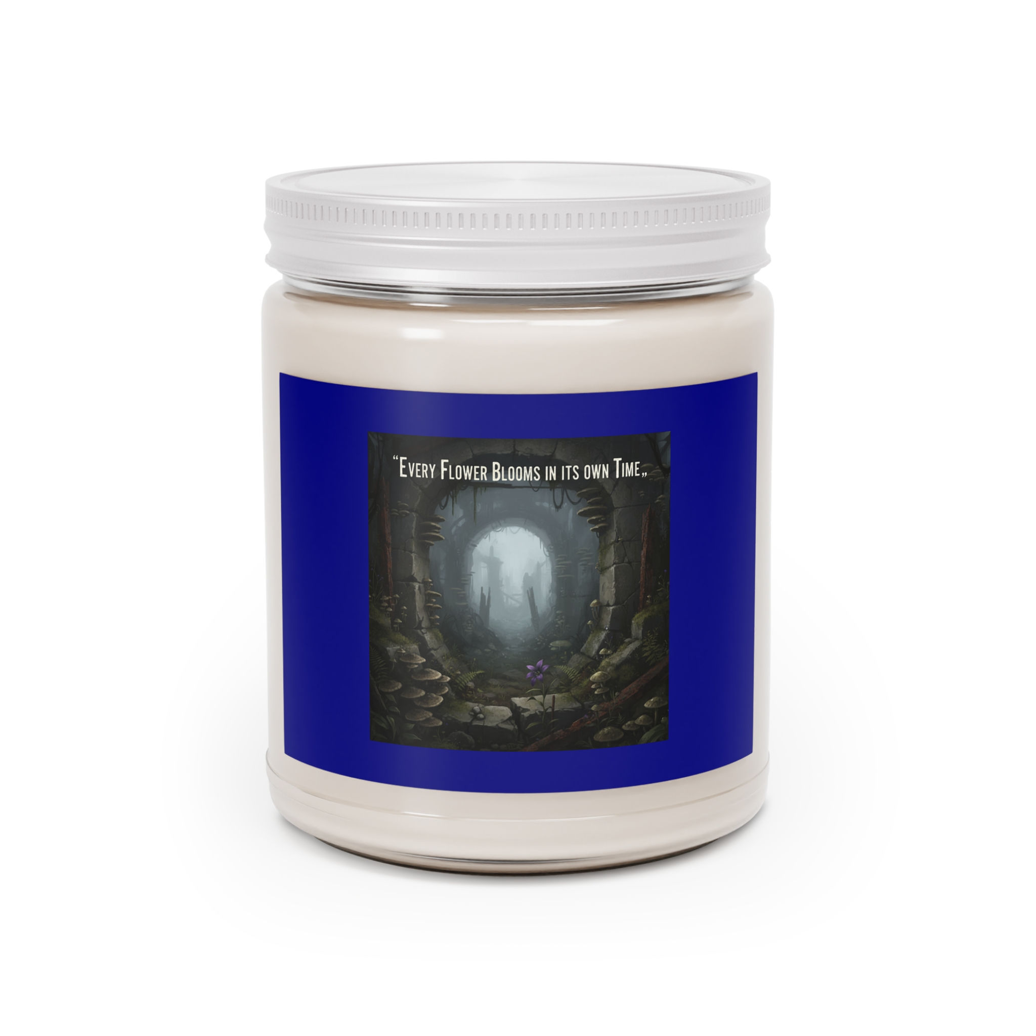 Purple Flower In Ruins Scented Candle – Every Flower Blooms in Its Own Time