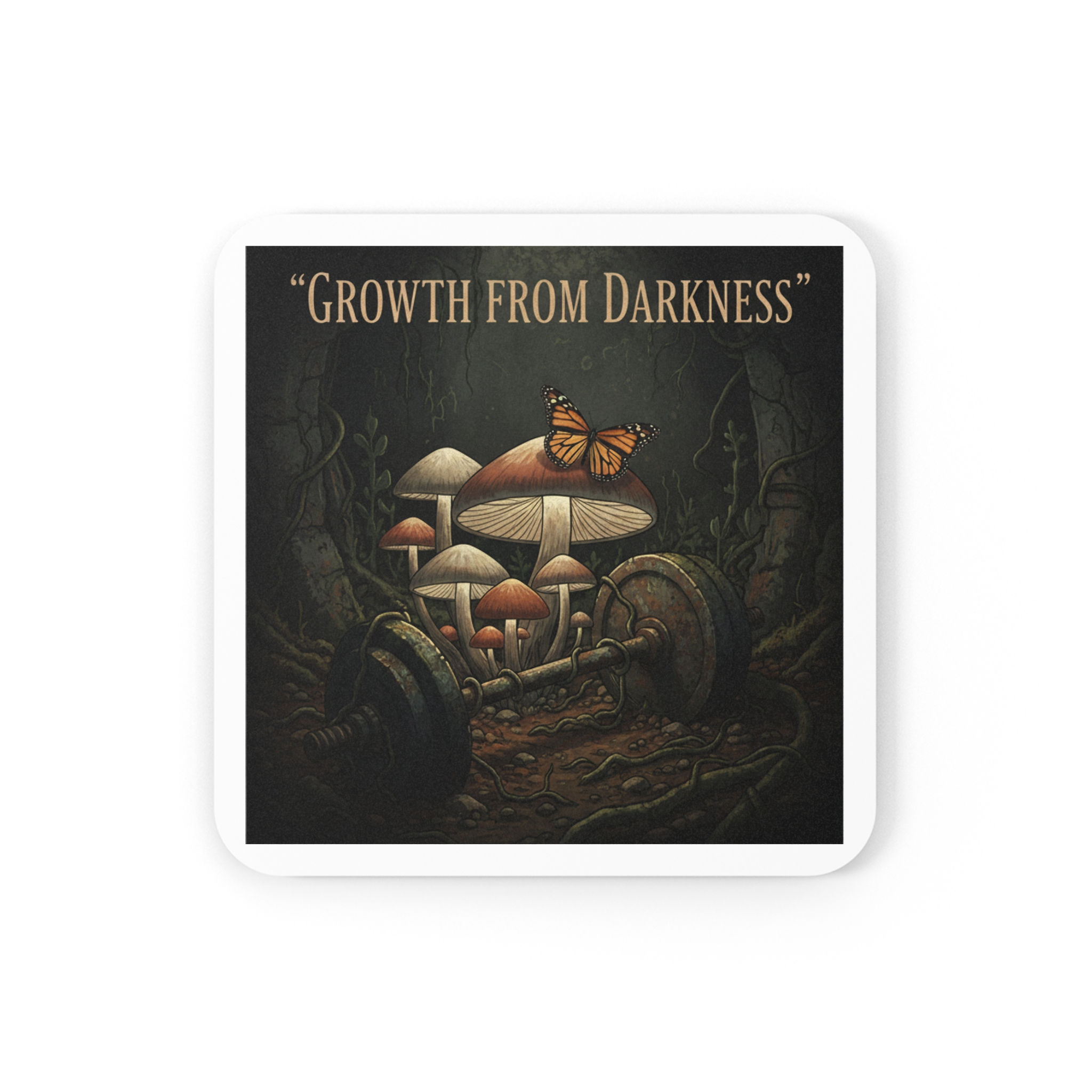 Butterfly Cork Coaster – Growth From Darkness
