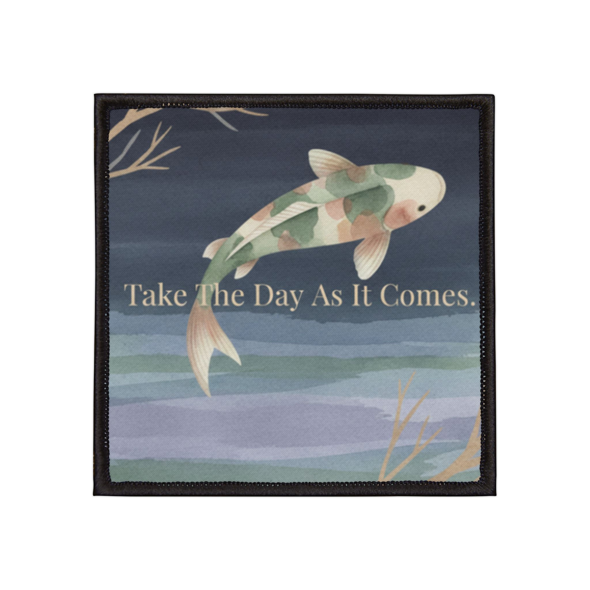 Fish Iron-On Patch – Take the Day As it Comes