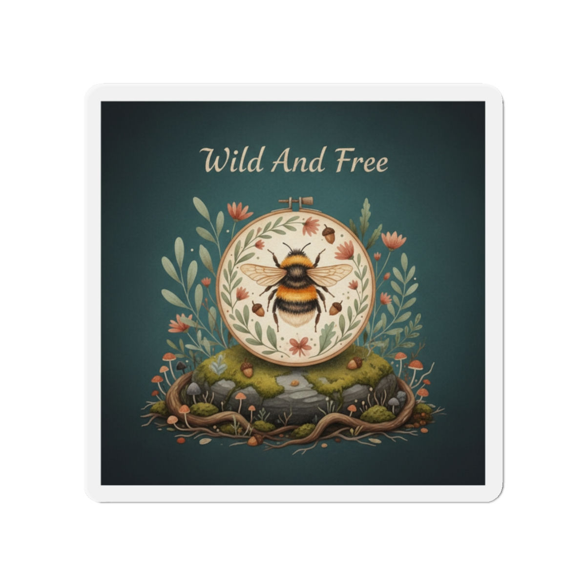 Bee Die-Cut Magnet – Wild and Free