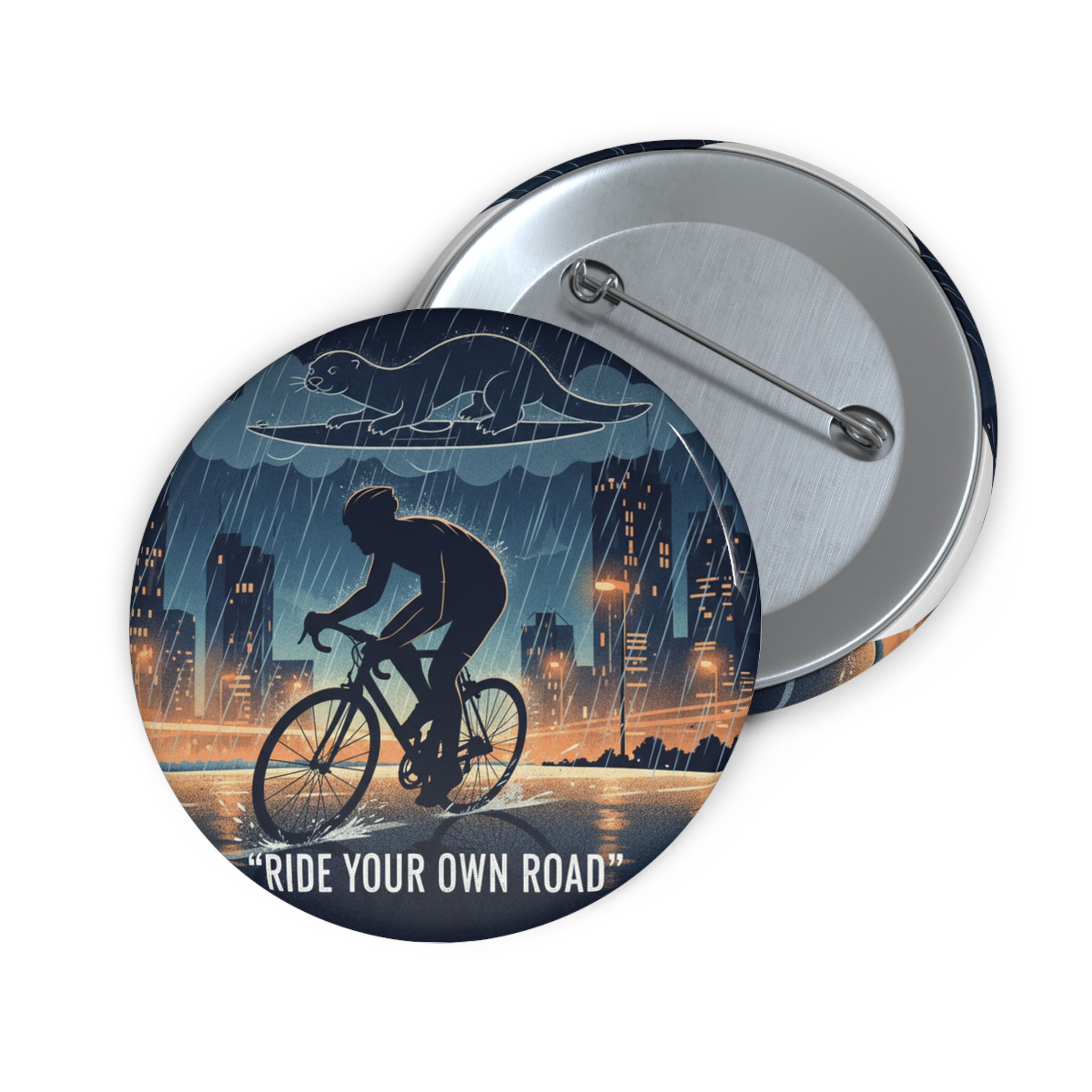 Otter Pin Button – Ride Your Own Road