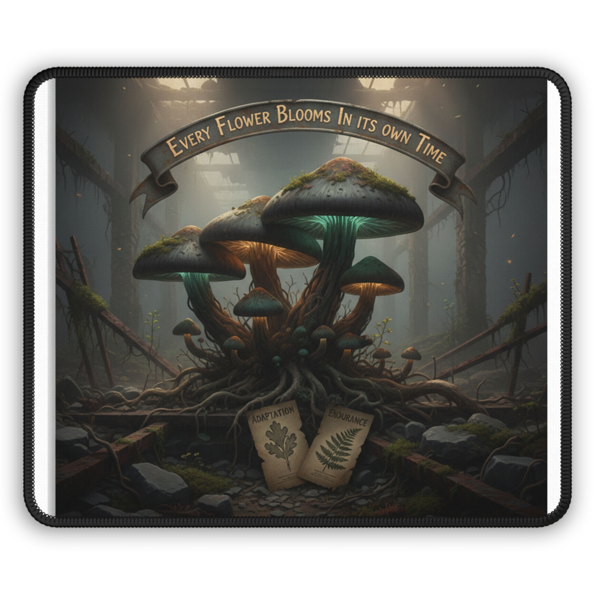 Mushrooms Mouse Pad – Every Flower Blooms in Its Own Time