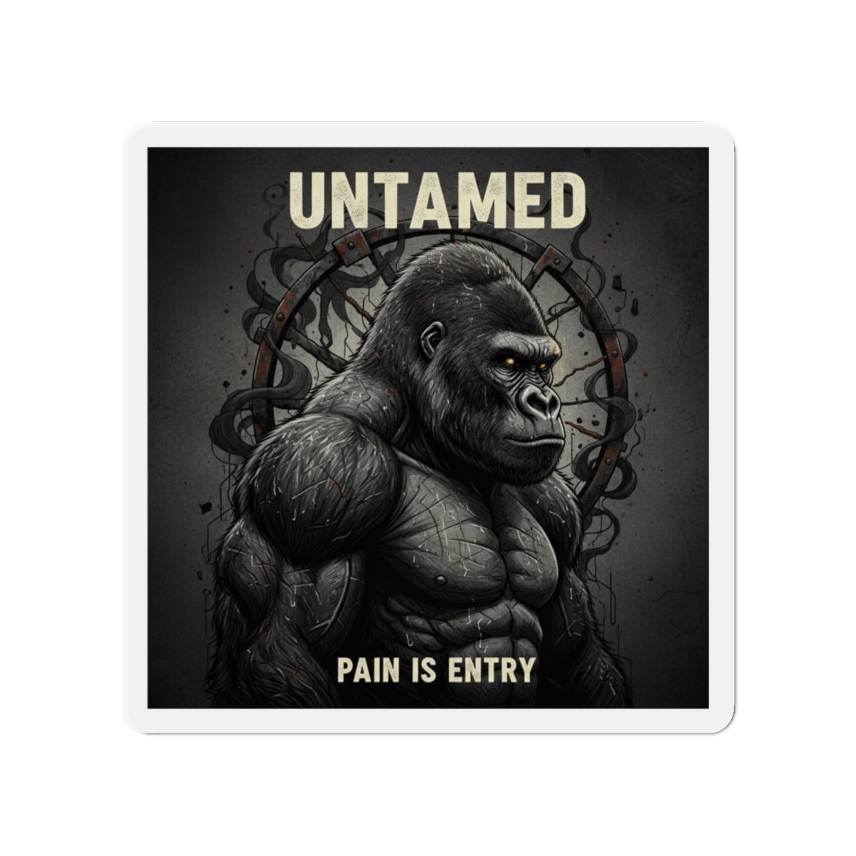 Gorilla Die-Cut Magnet – Untamed