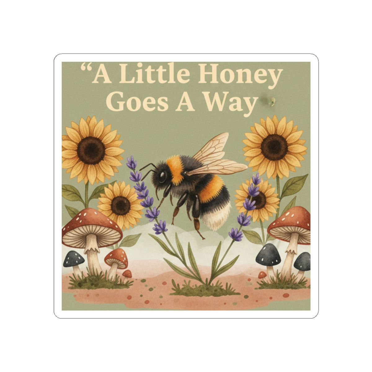 Bumblebee Kiss-Cut Sticker – A Little Honey Goes a Way