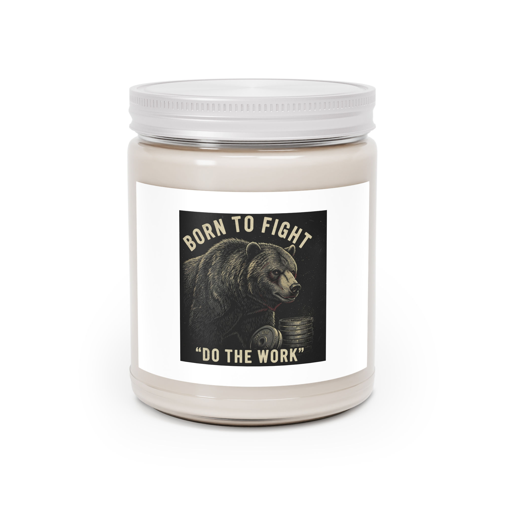Bear Scented Candle – Born to Fight Do the Work