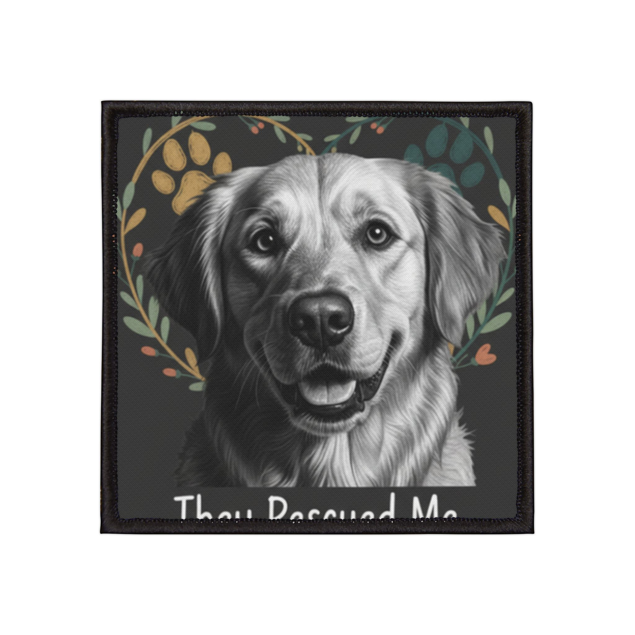 Golden Retriever Iron-On Patch – They Rescued Me