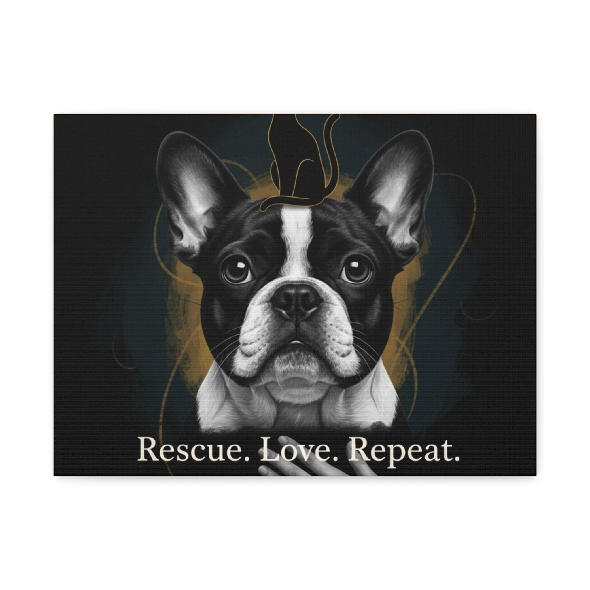 French Bulldog Canvas Print – Rescue Love Repeat
