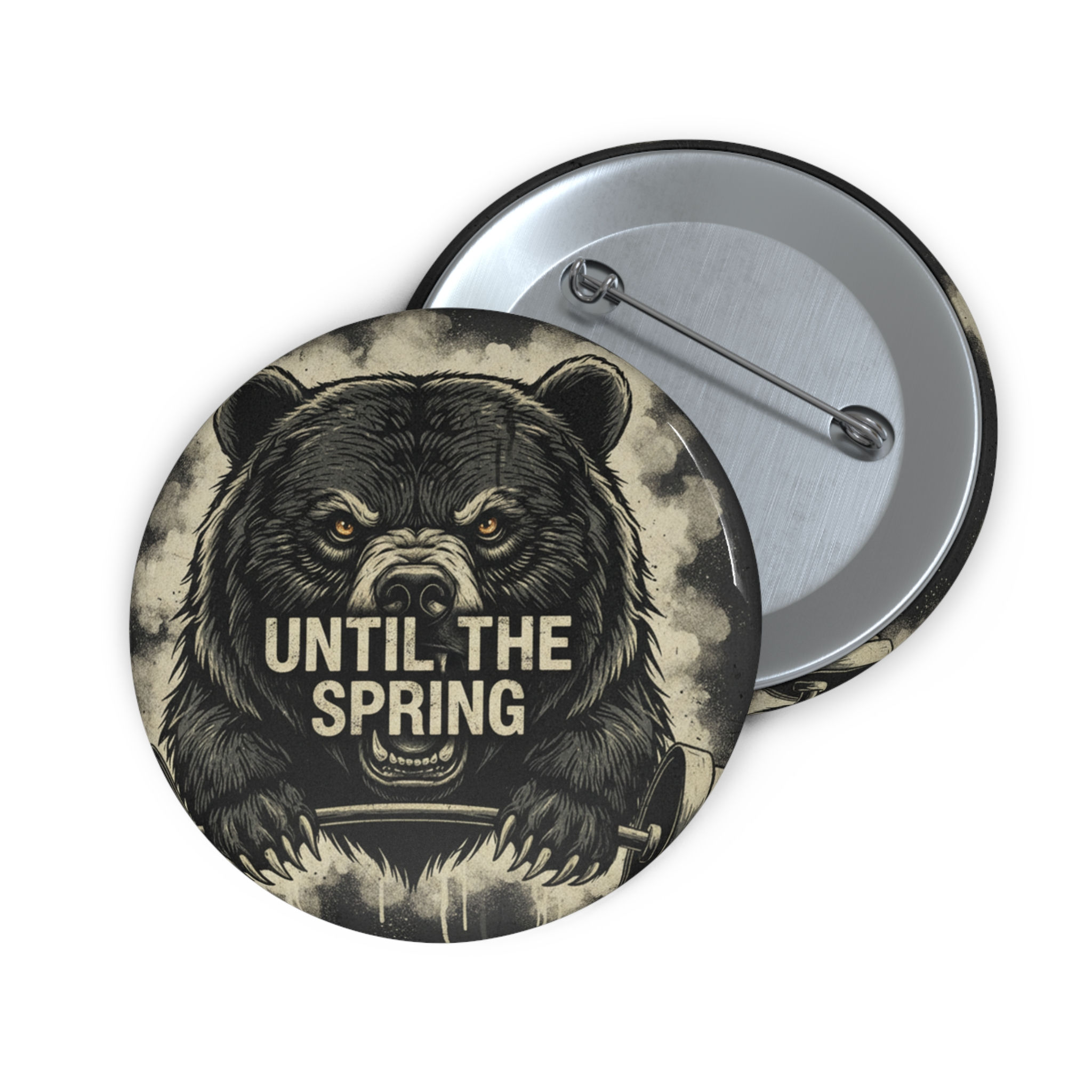 Bear Pin Button – Until the Spring