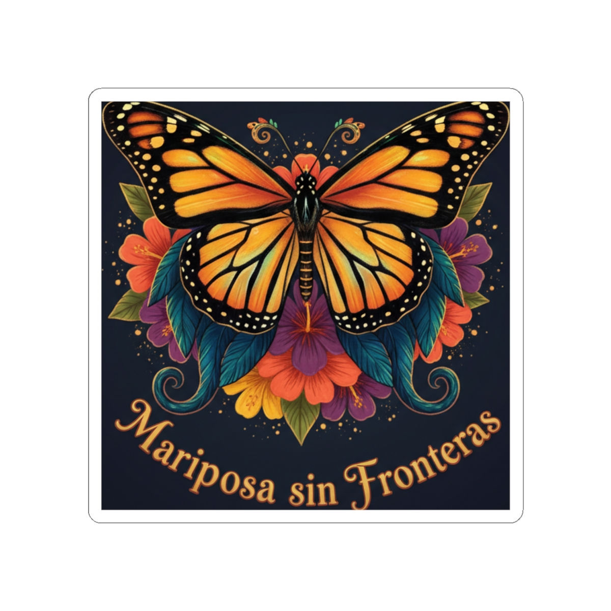 Butterfly Kiss-Cut Sticker – Mariposa Sin Fronteras