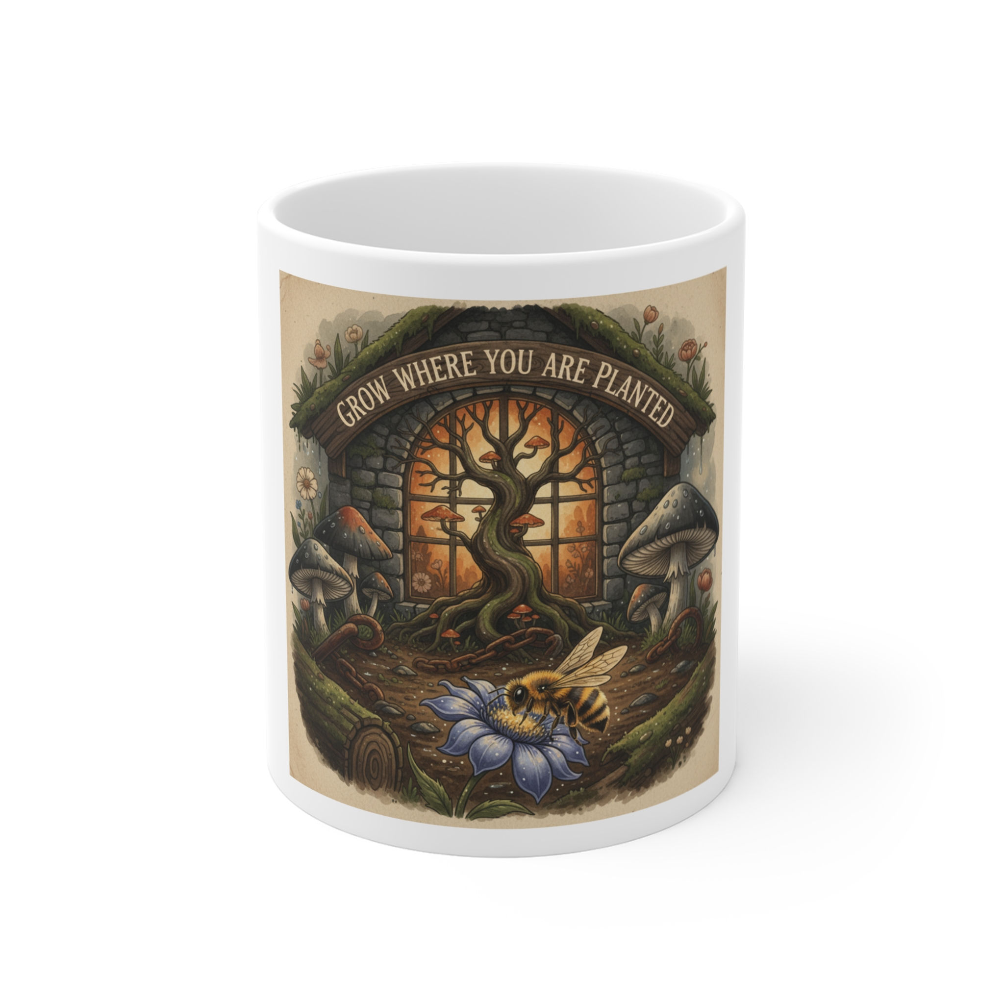 Honeybee Mug 11oz – Grow Where You Are Planted