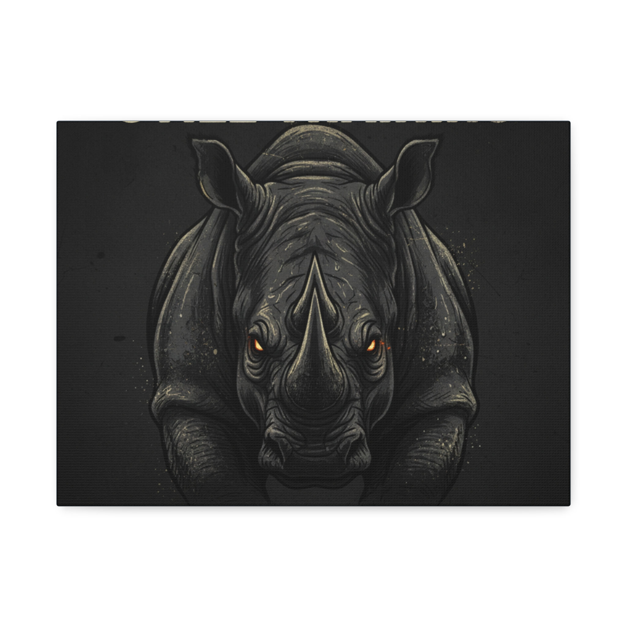 Rhino Canvas Print – Still Training Iron Will