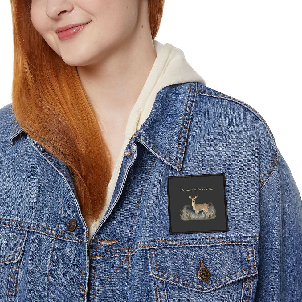 Thumbnail: Deer Iron-On Patch – Its Okay to Be Where You Are