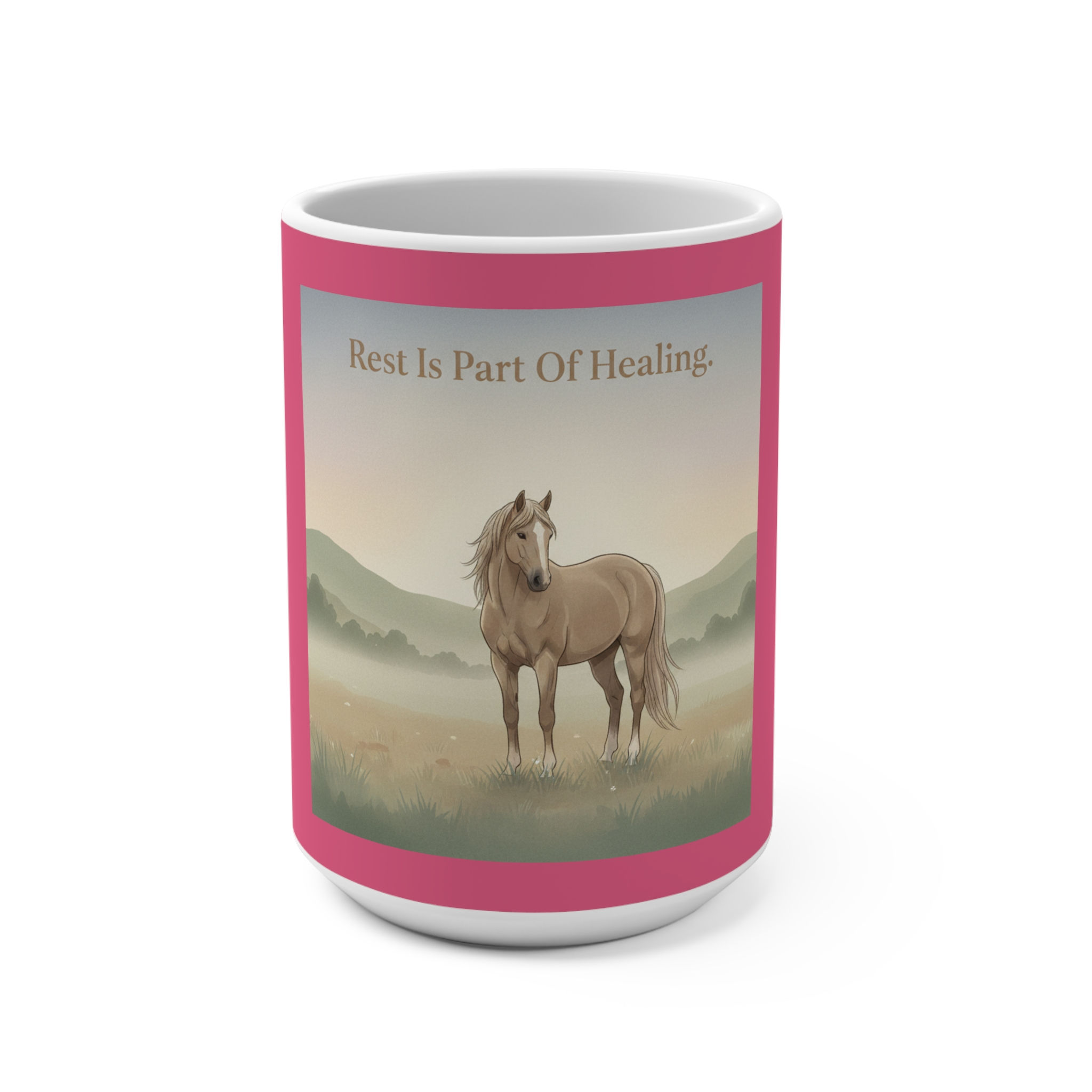 Horse Mug 15oz – Rest is Part of Healing