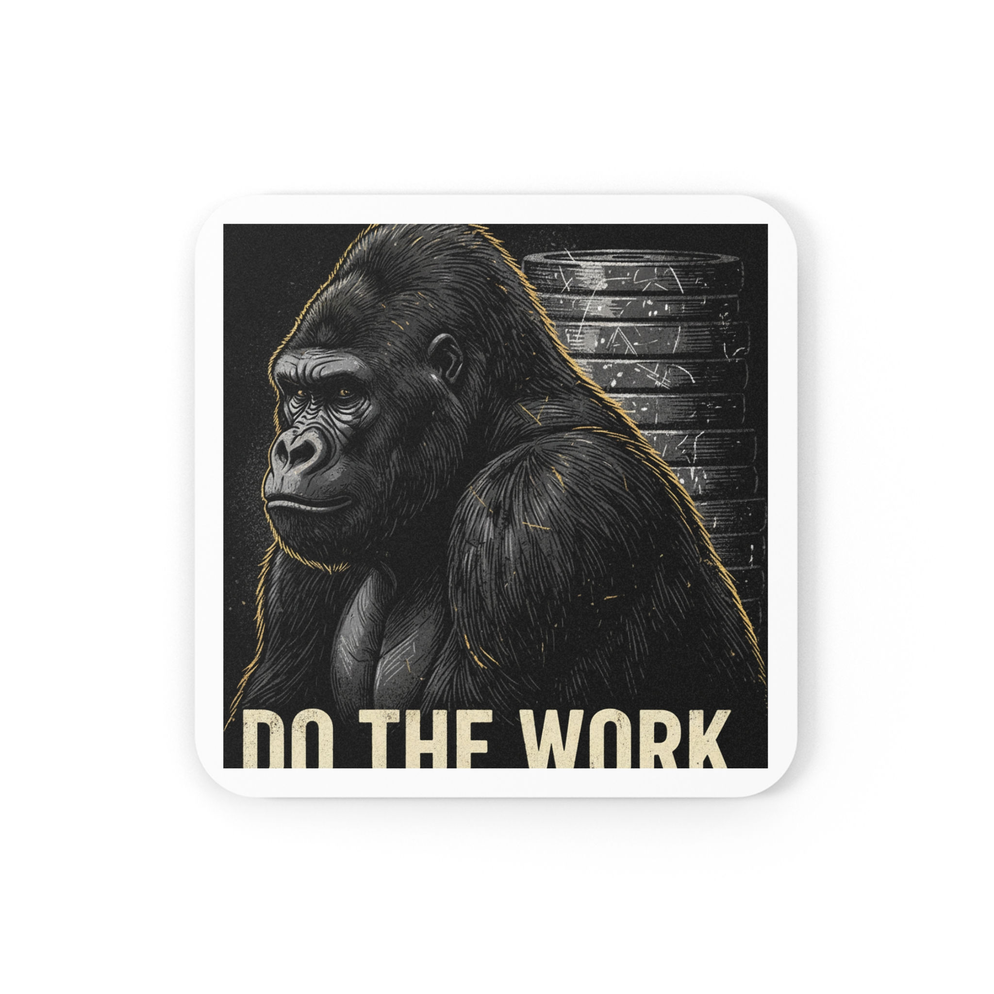 Gorilla Cork Coaster – Do the Work