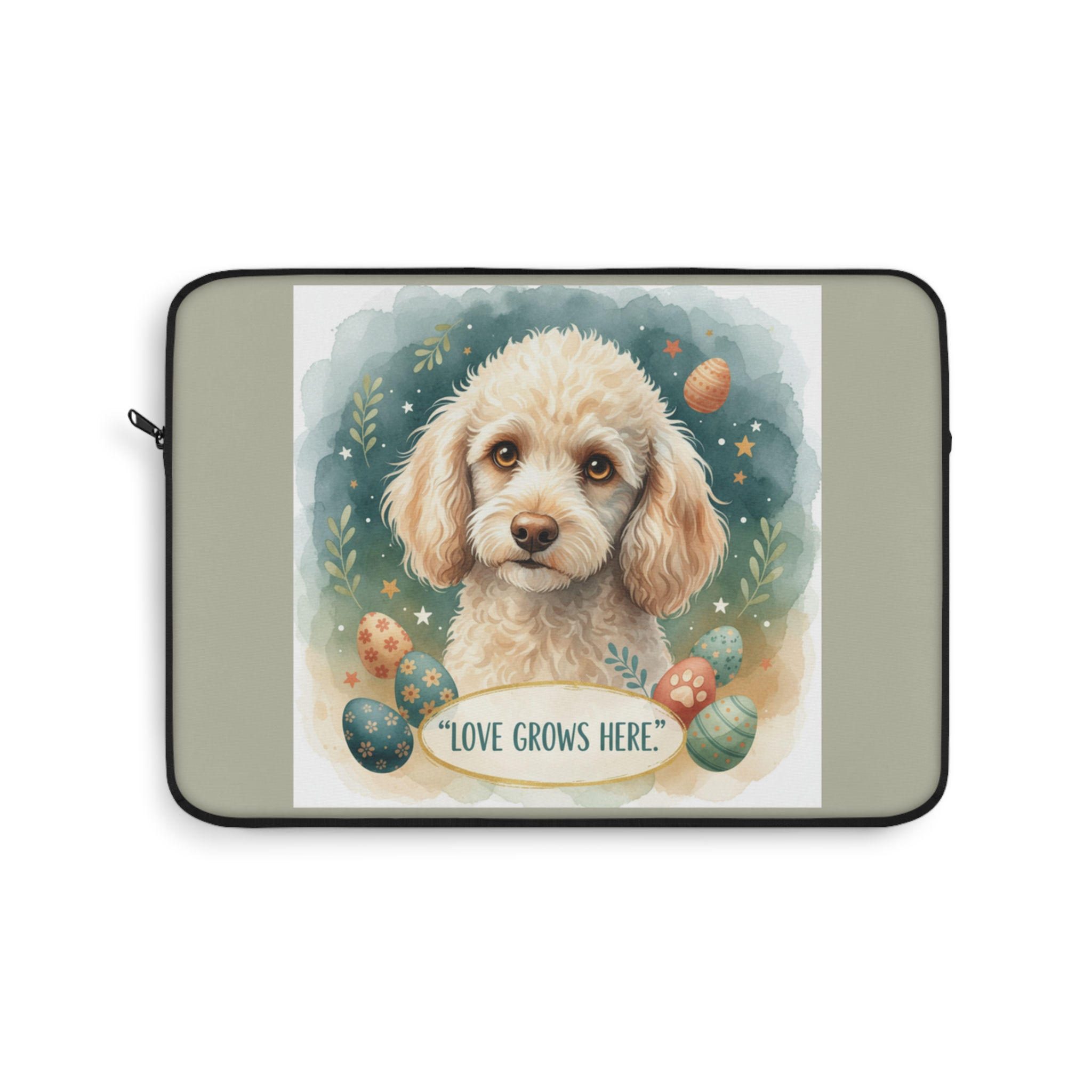 Poodle Laptop Sleeve – Love Grows Here