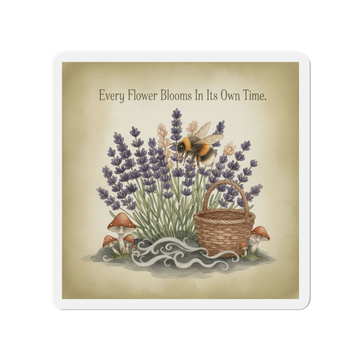 Bumblebee Die-Cut Magnet – Every Flower Blooms in Its Own Time