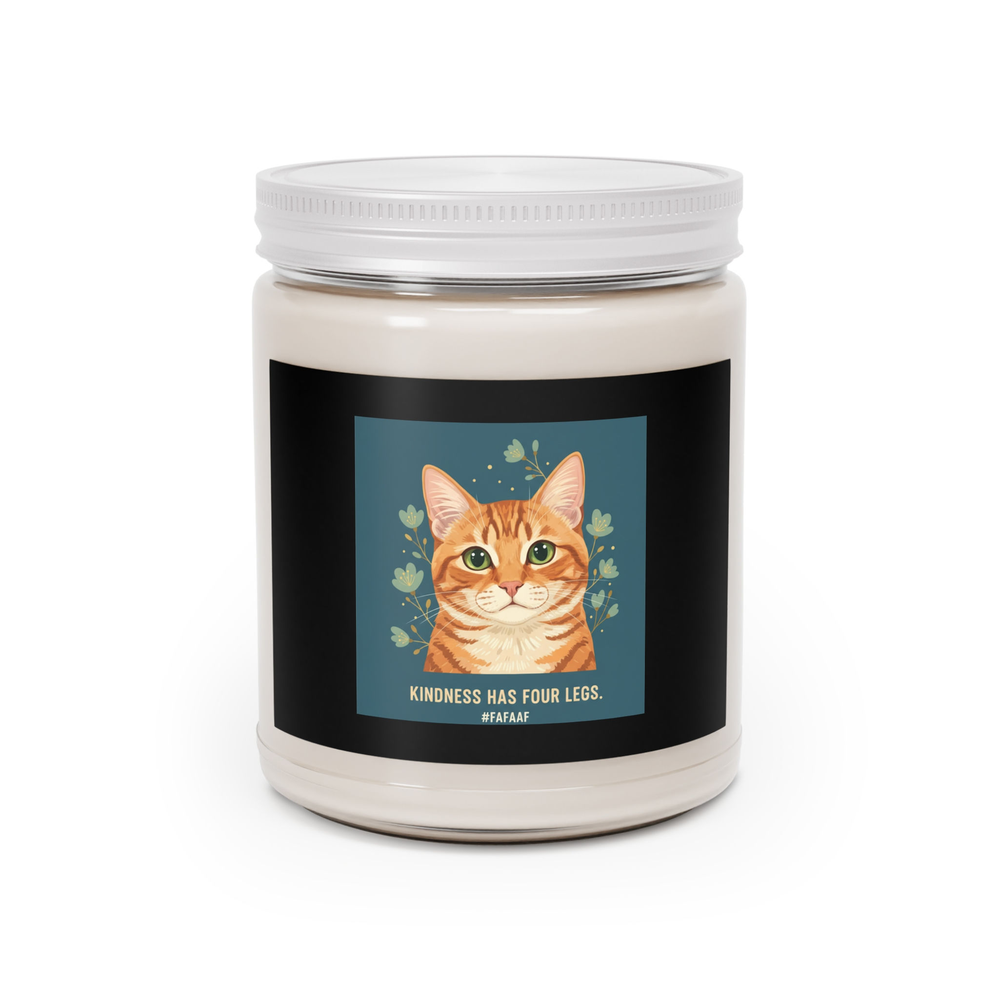 Cat Scented Candle – Kindness Has Four Legs Fafaaf
