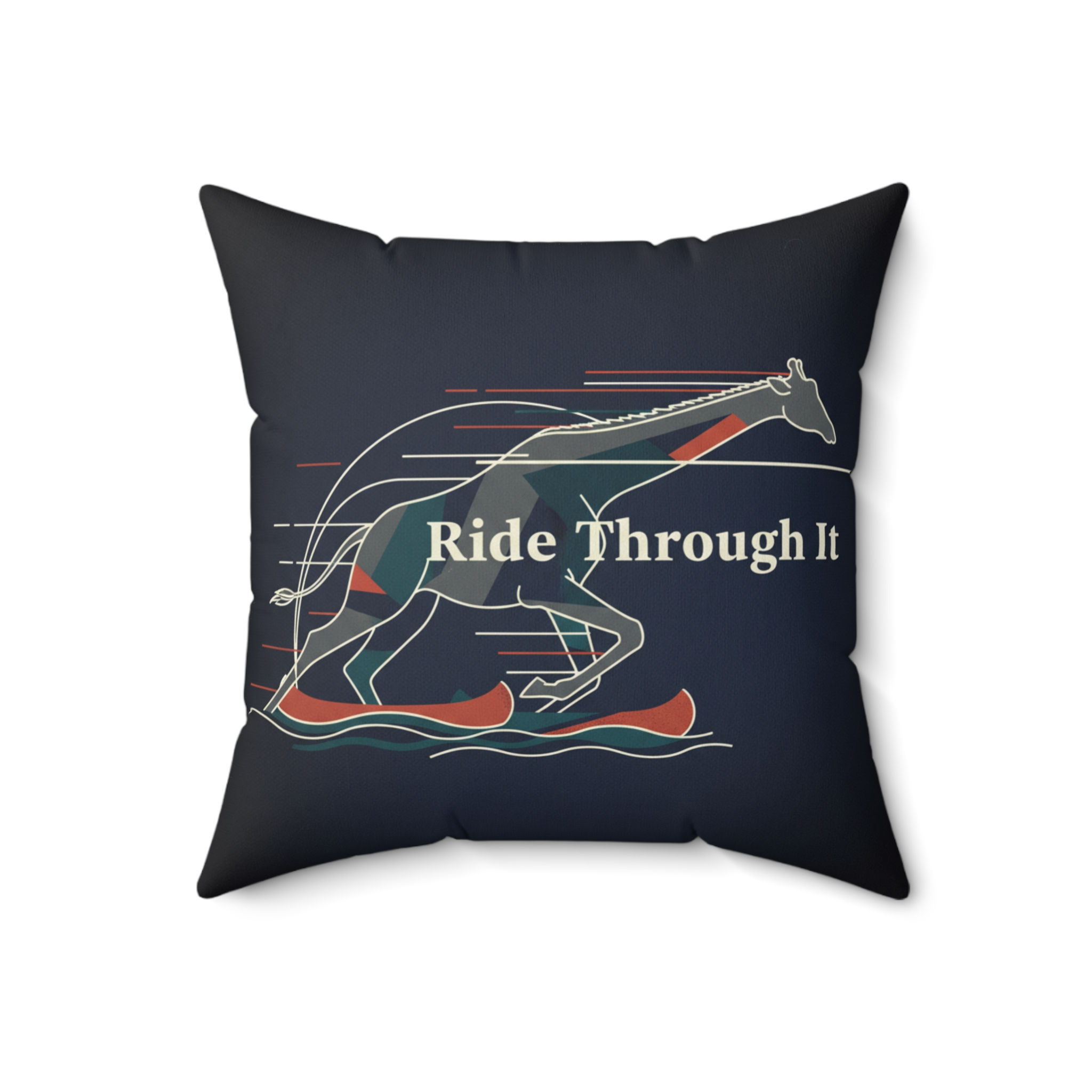 Giraffe Square Pillow – Ride Through it