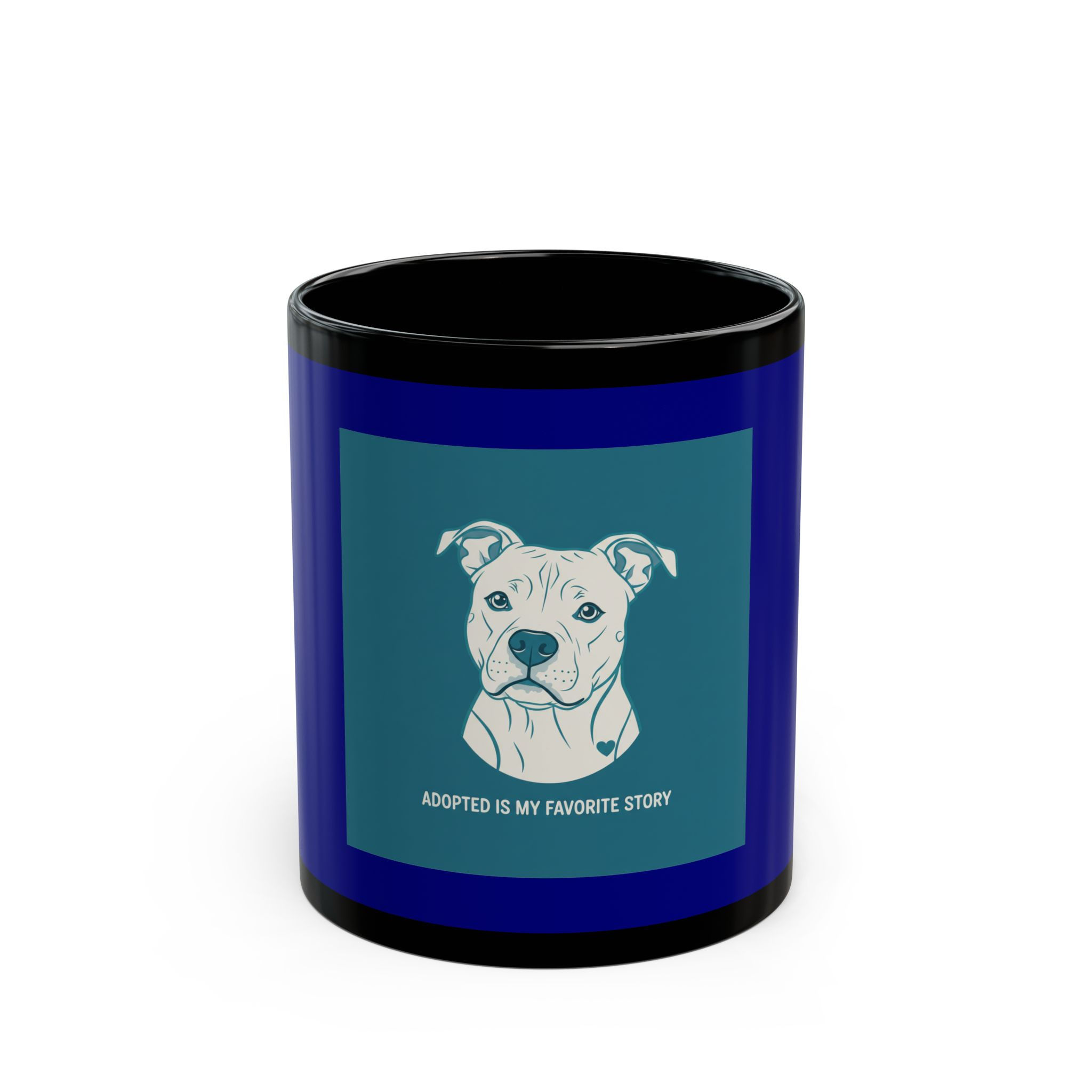 Pitbull Black Mug 11oz – Adopted is My Favorite Story