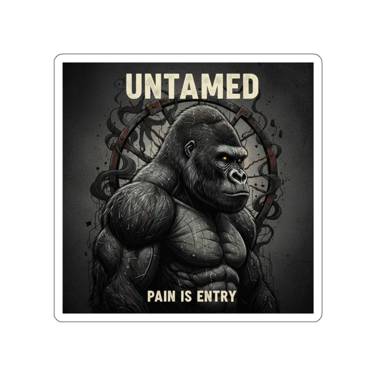 Gorilla Die-Cut Sticker – Untamed