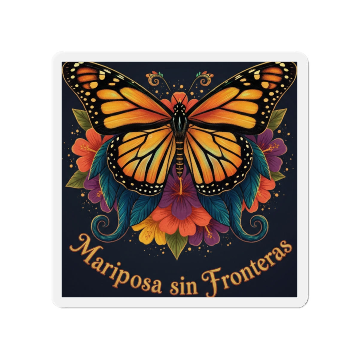 Butterfly Die-Cut Magnet – Mariposa Sin Fronteras