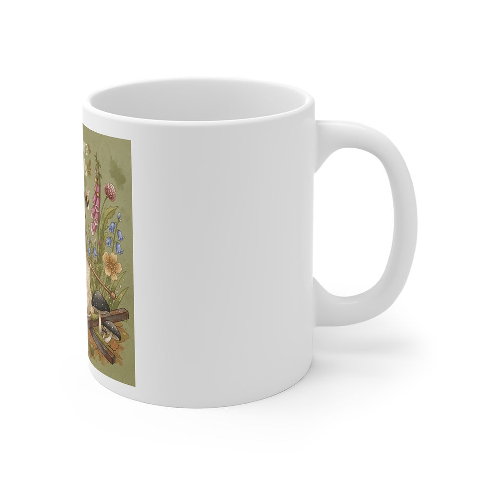 Thumbnail: Wildflower Meadow With Knittin Mug 11oz – Home is Where the Honey is