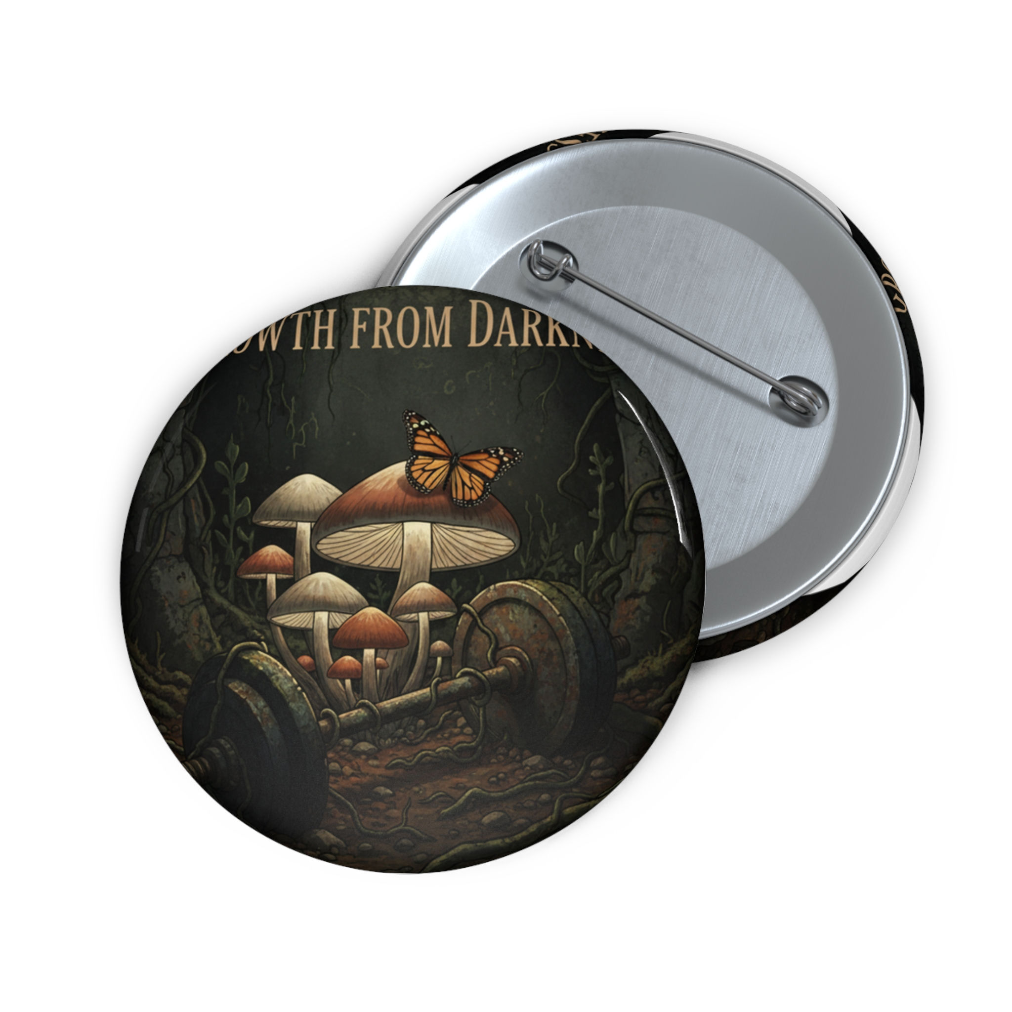 Butterfly Pin Button – Growth From Darkness
