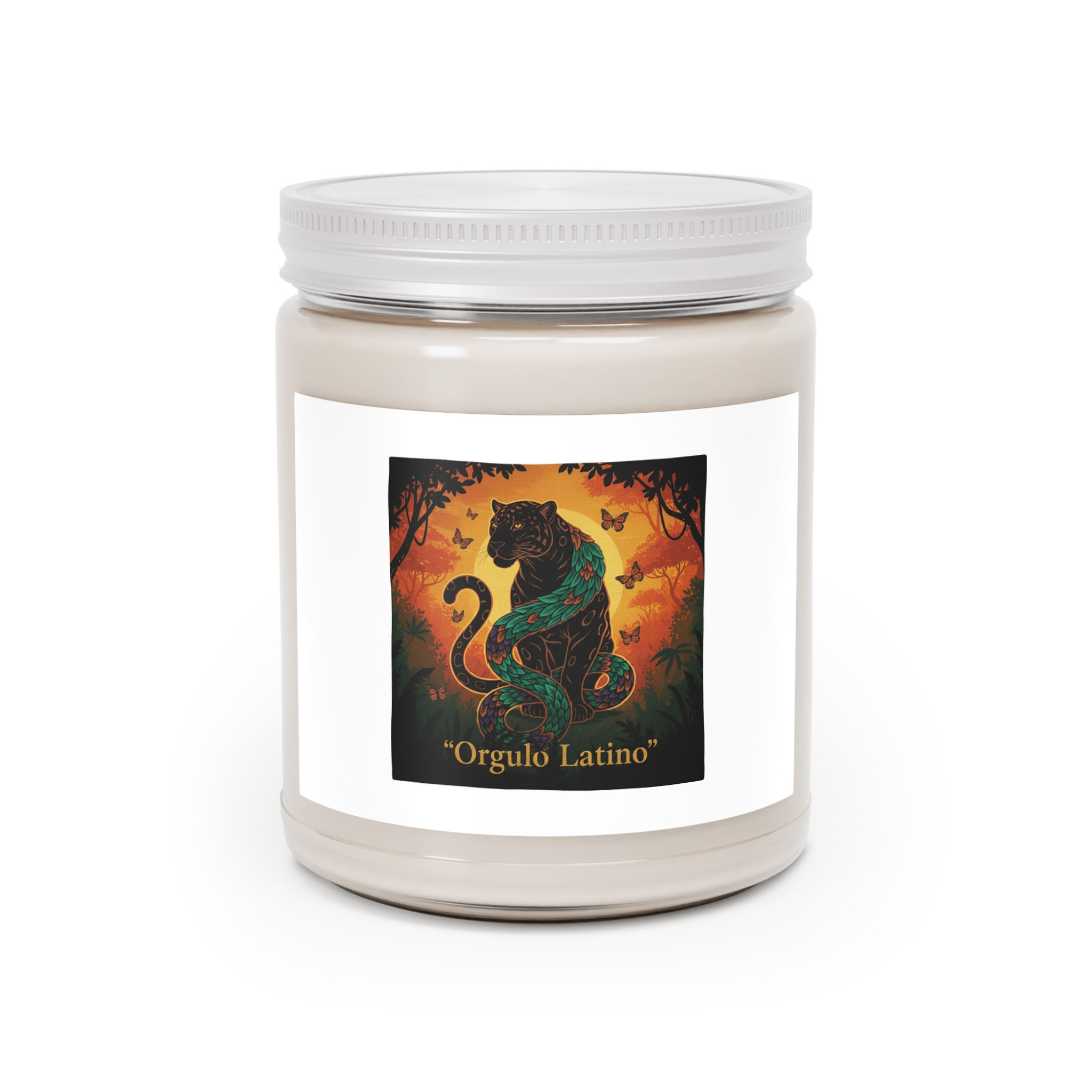 Jaguar With Feathered Serpent Scented Candle – Orgullo Latino