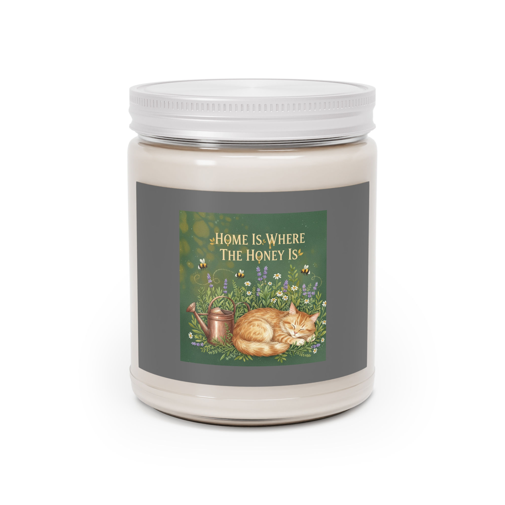 Tabby Cat Scented Candle – Home is Where the Honey is