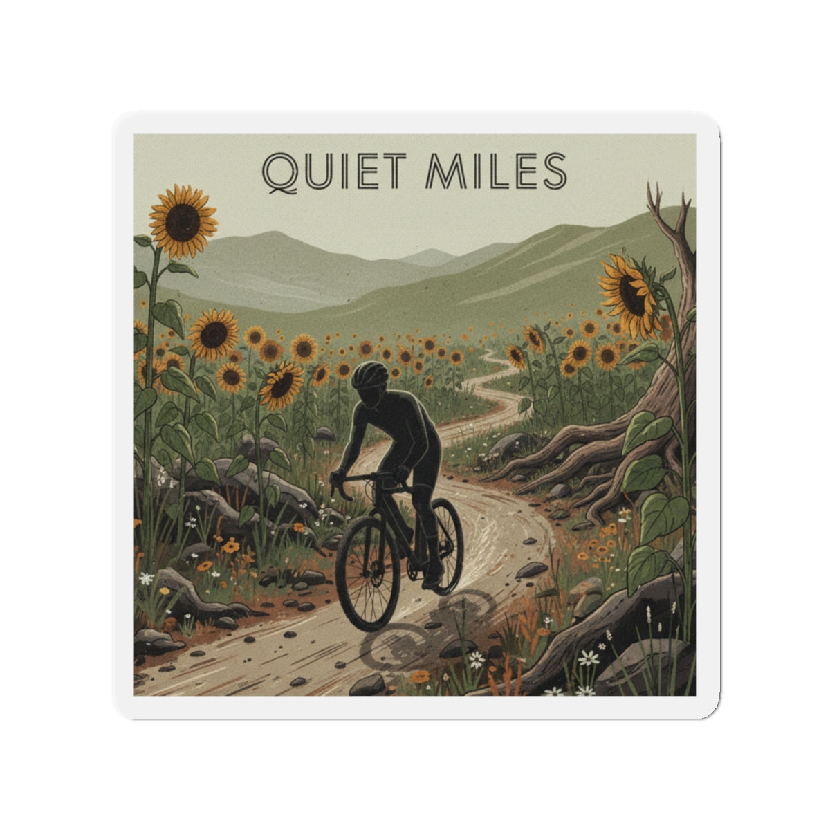 Quiet Miles Die-Cut Magnet – Unique Gift