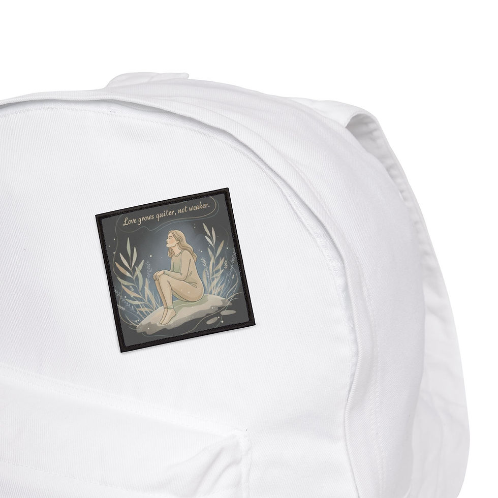 Thumbnail: Misty Iron-On Patch – Love Grows Quieter, Not Weaker