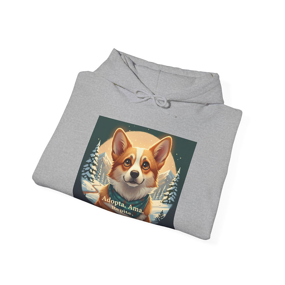 Thumbnail: Corgi Hoodie – Adopt. Ama. Repite