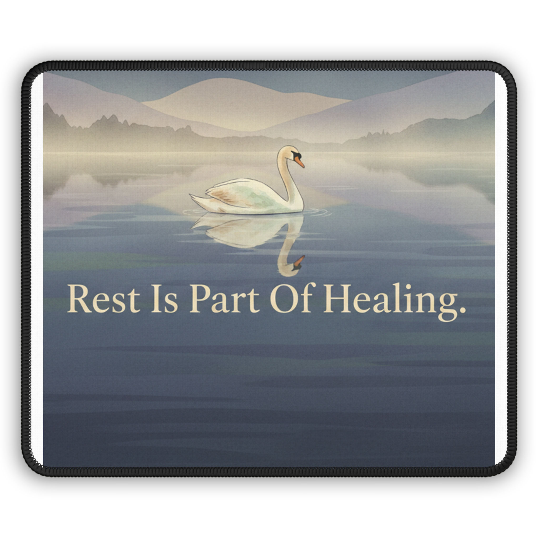 Swan Mouse Pad – Rest is Part of Healing