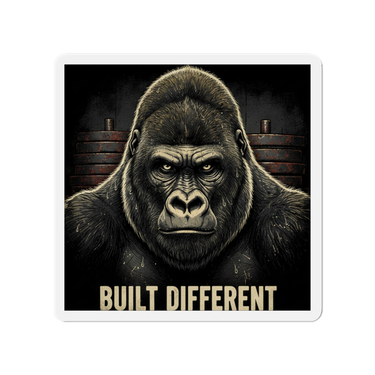 Gorilla Die-Cut Magnet – Built Different