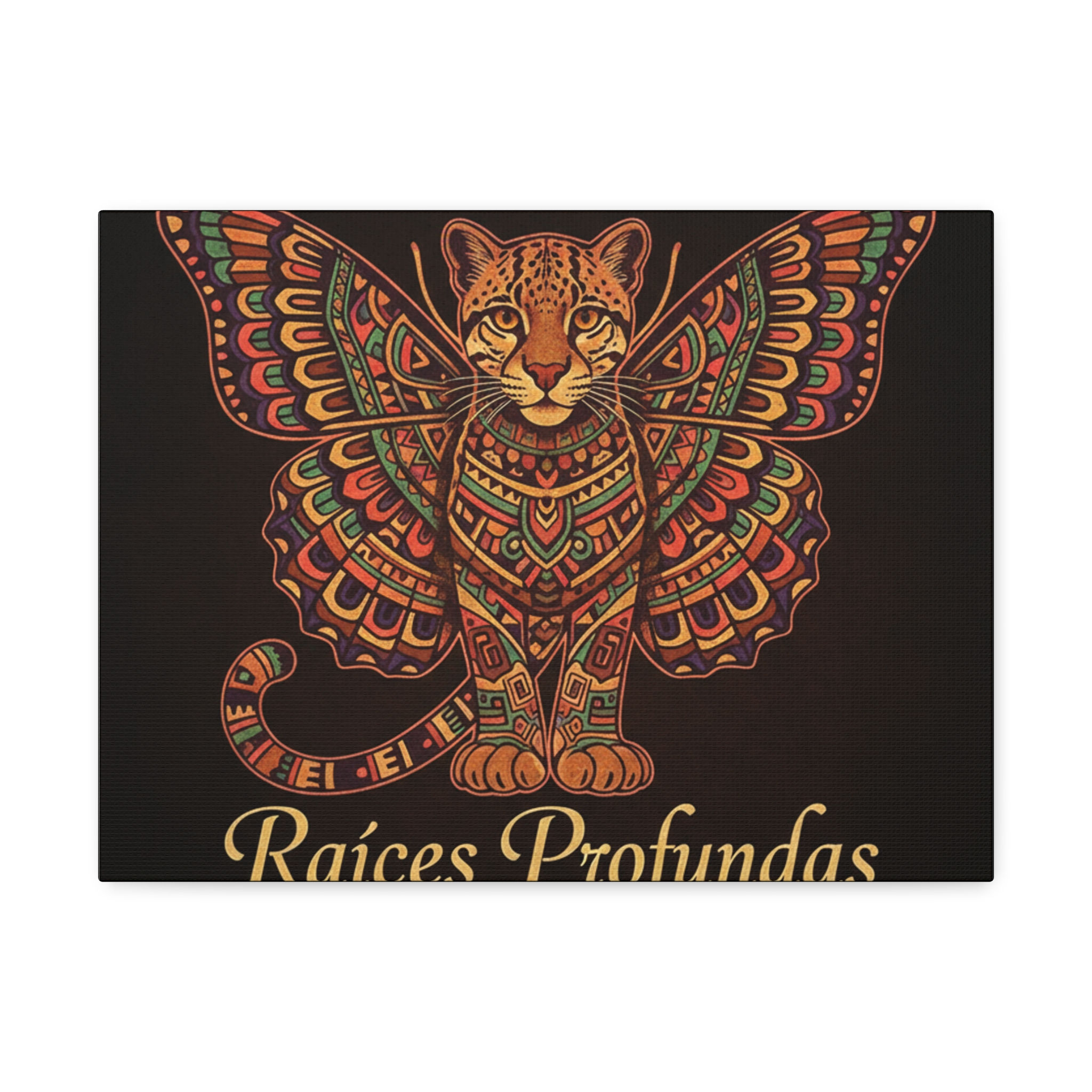Ocelot With Mariposa Wings Canvas Print – Races Profundas