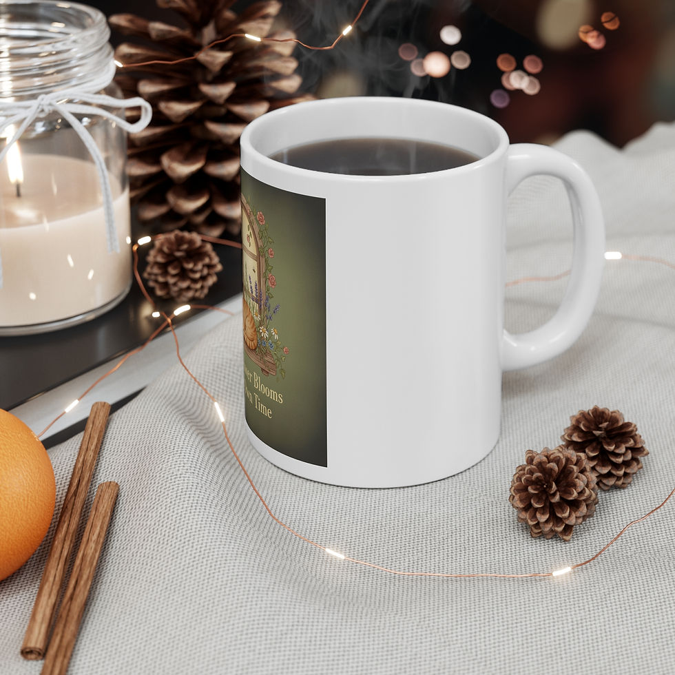 Thumbnail: Tabby Cat Mug 11oz – Every Flower Blooms in Its Own Time