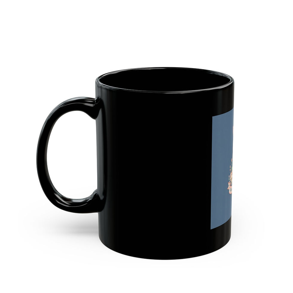 Thumbnail: Bunny Black Mug 11oz – Bloom at Your Own Pace